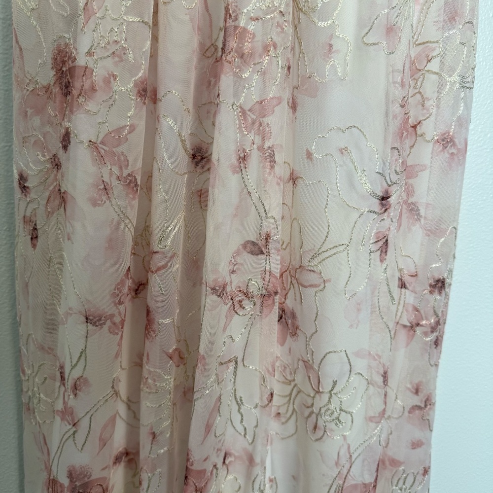Baltic Born - Ardley Pink Floral Embroidered Puff Sleeve Maxi Dress - Small - Picture 13 of 16